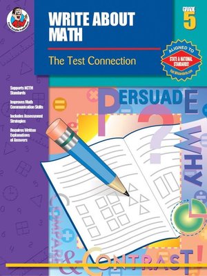 cover image of Write About Math, Grade 5